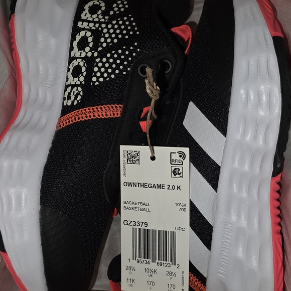 NWT Adidas Own The Game 2.0 Unisex Toddler Sneakers; Size 11K (28.5)